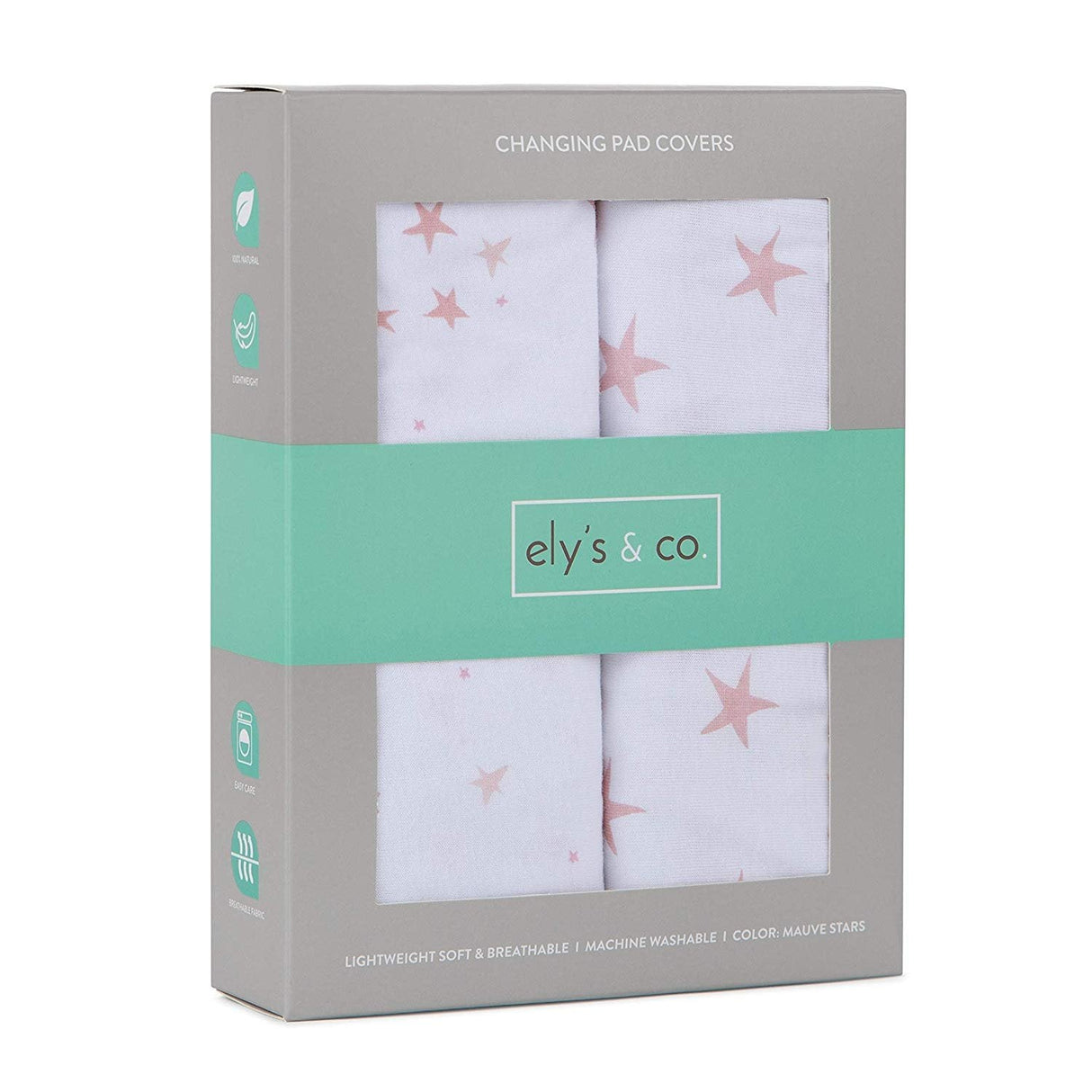 Changing Pad Cover | Cradle Sheet Set - Mauve Pink Stars - HoneyBug 