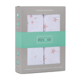 Changing Pad Cover | Cradle Sheet Set - Mauve Pink Stars - HoneyBug 