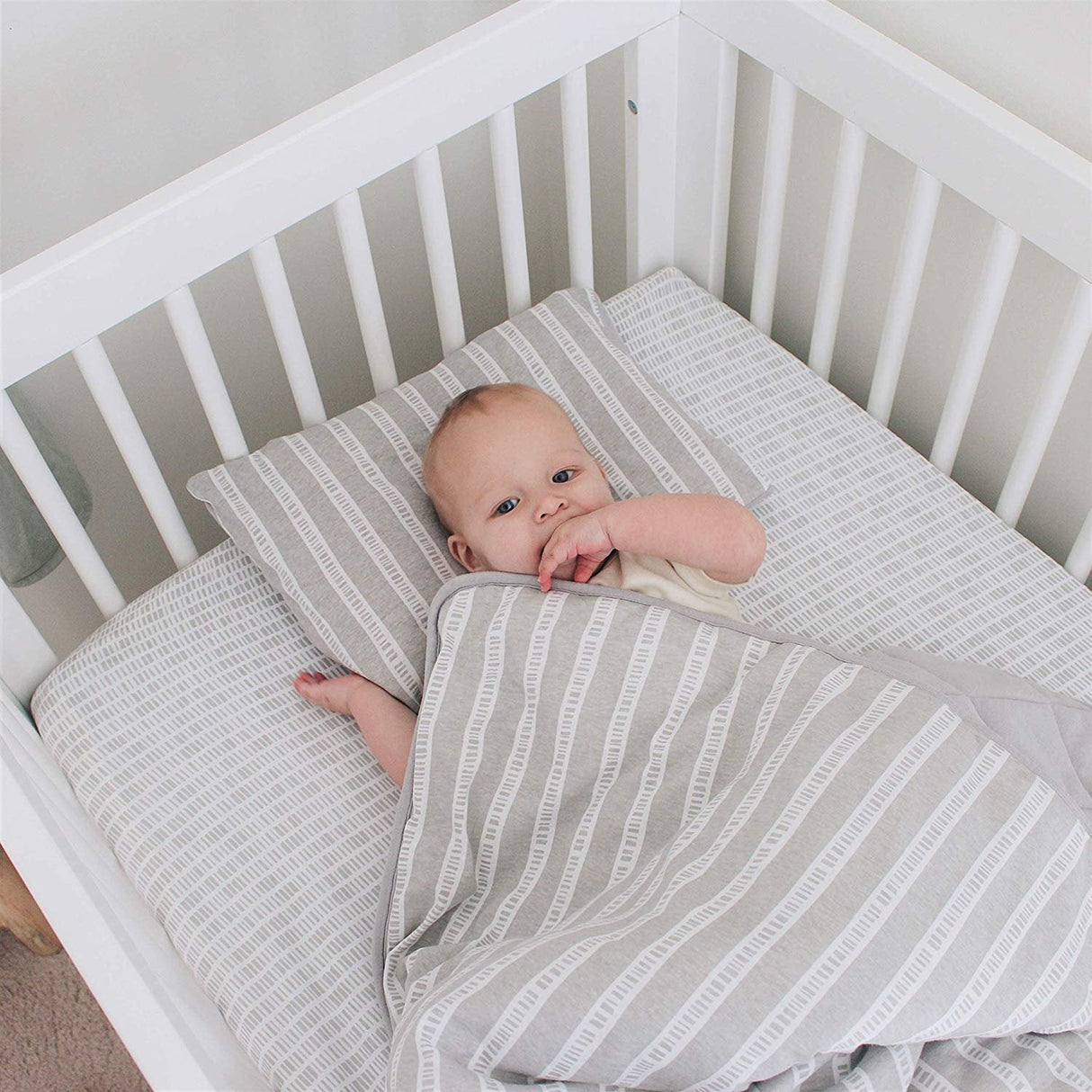 Crib Sheet - Grey Bamboo - HoneyBug 