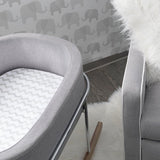 Waterproof Bassinet Sheet Set - Grey Chevron & Polka Dot - HoneyBug 