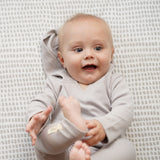 Waterproof Changing Pad Cover | Cradle Sheet Set - Taupe Stripes & Splash - HoneyBug 
