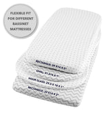 Bassinet Sheet Set - Grey Chevron & Polka Dot - HoneyBug 