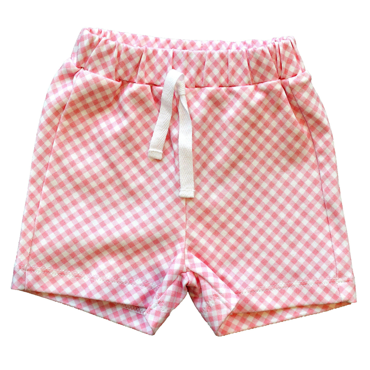 Pink Gingham Shorts - HoneyBug 