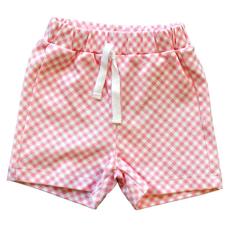 Pink Gingham Shorts - HoneyBug 
