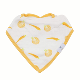 Carrots and Shapes Orange 2 Pack Muslin & Terry Cloth Bib Set - HoneyBug 