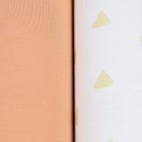 Tan Triangle and Terra Cotta 2 PK Swaddle Blanket - HoneyBug 