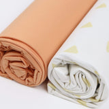 Tan Triangle and Terra Cotta 2 PK Swaddle Blanket - HoneyBug 