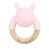 Rattle Teether Wooden + Silicone (4 Colors) - HoneyBug 