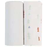 Triangles and Gray 2 PK Swaddle Blanket - HoneyBug 