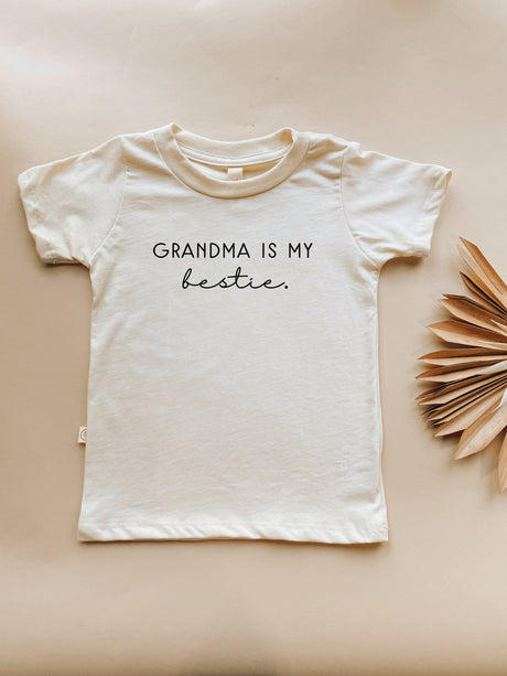 Grandma is My Bestie Organic Cotton Kids Graphic Tee - HoneyBug 