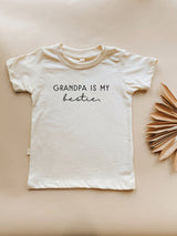Grandpa is My Bestie Organic Cotton Kids Graphic Tee - HoneyBug 