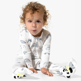 Grey Rainbows Bamboo Convertible Footie - HoneyBug 