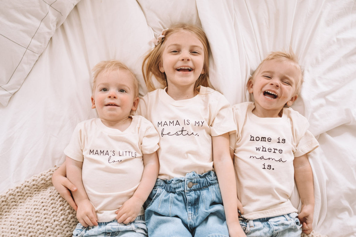 Home is Where Mama Is Organic Cotton Kids T-shirt Short Sleeve - HoneyBug 