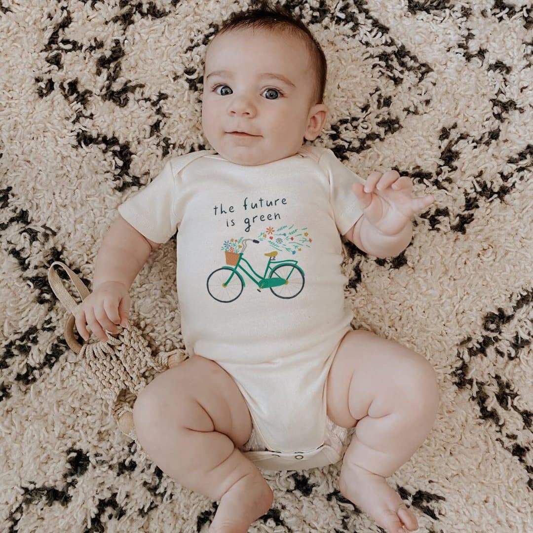 graphic bodysuit | future is green - HoneyBug 