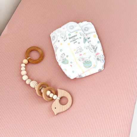 Peony Ribbed Changing Pad Cover