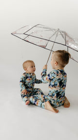 Bamboo Zip Pajamas | Charli Print - HoneyBug 