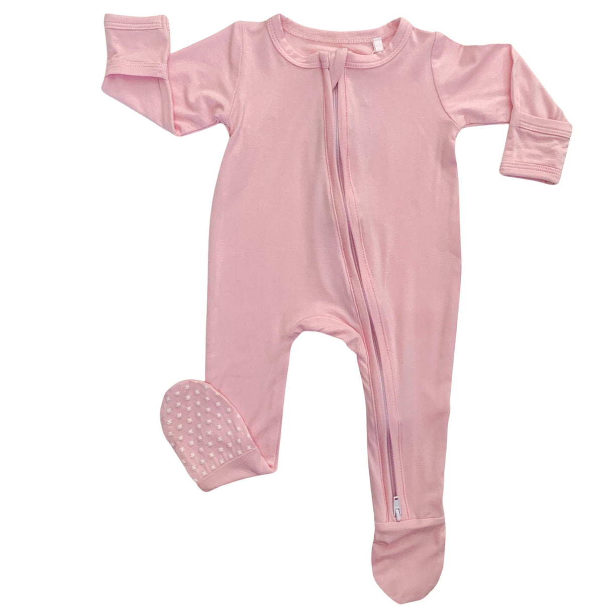 Bubble Gum Pink Zippered Footie