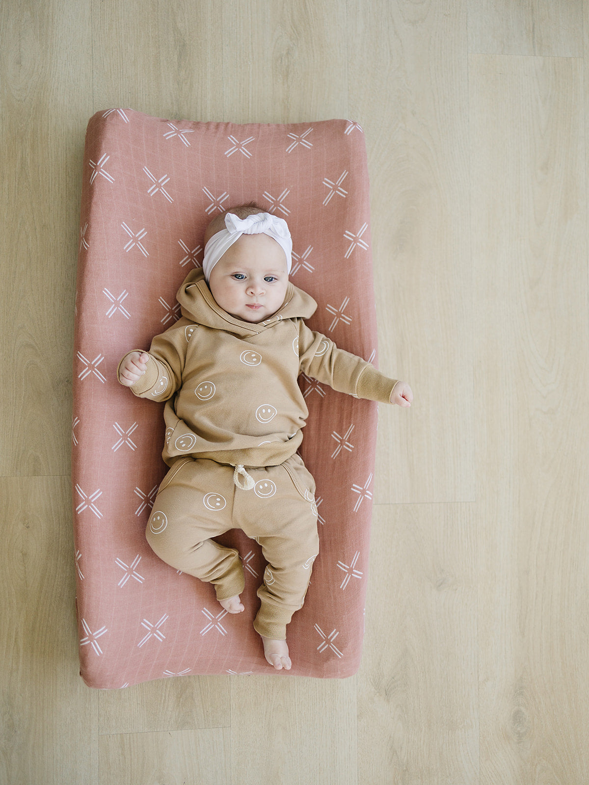 Just Peachy Muslin Changing Pad Cover - HoneyBug 