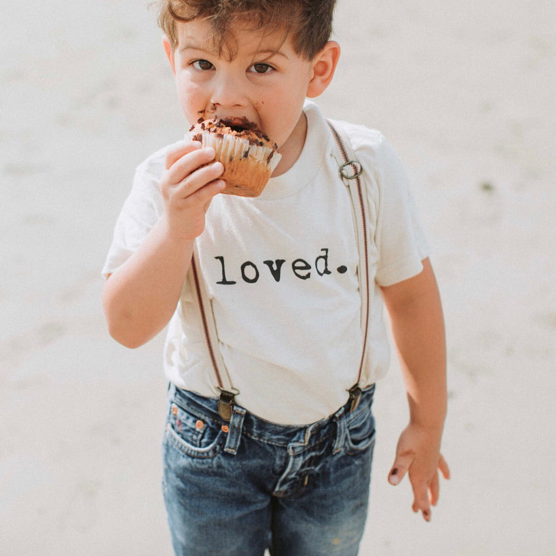 Loved. Organic Cotton Kids Tshirt Short Sleeve - HoneyBug 
