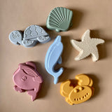 Silicone Sand bucket with toys and shovel