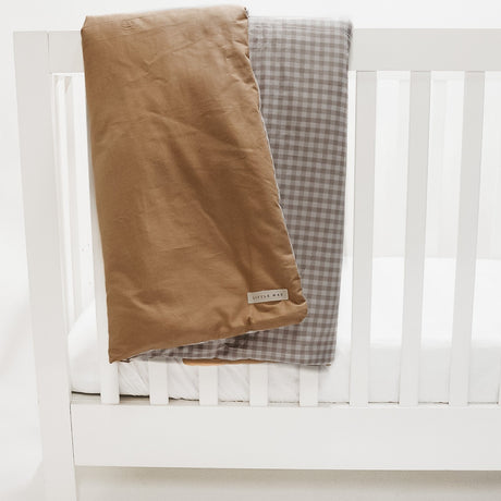 Chestnut Gingham Quilted Blanket