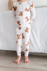 Ribbed Bear Two-Piece Long Set - HoneyBug 
