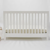 Oat Ribbed Crib Sheet