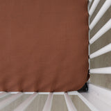 Rust Bamboo Stretch Crib Sheet - HoneyBug 