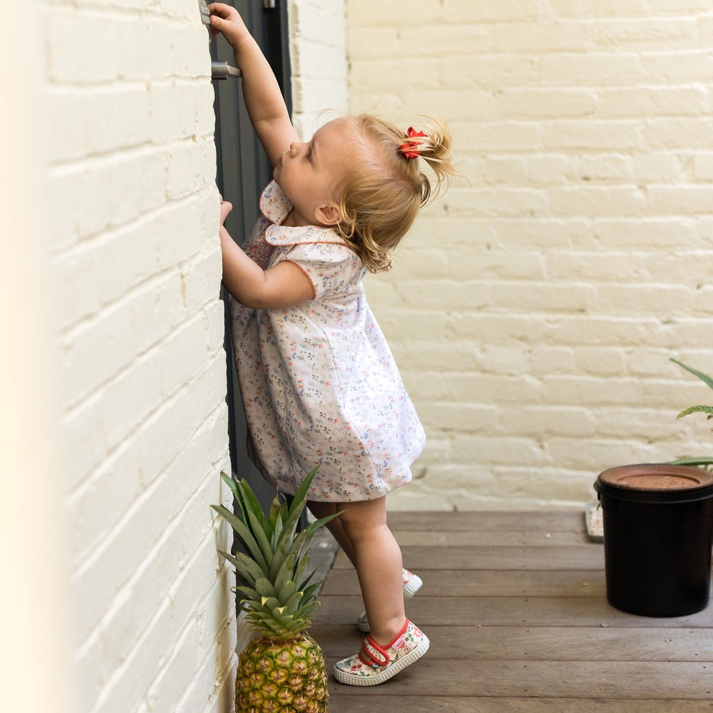 Madison Floral Dress with Ruffle Bloomer - HoneyBug 