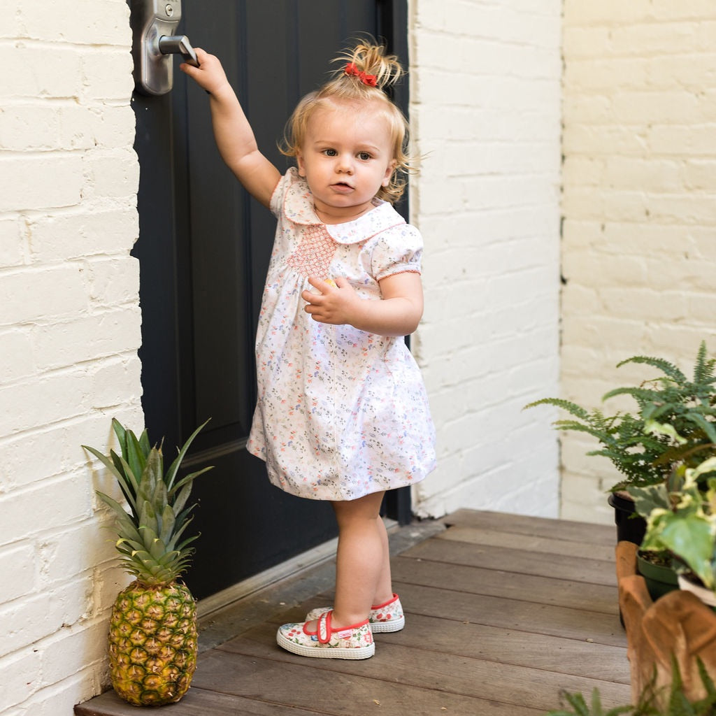 Madison Floral Dress with Ruffle Bloomer - HoneyBug 