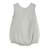 Khaki Green Fish Bubble Romper