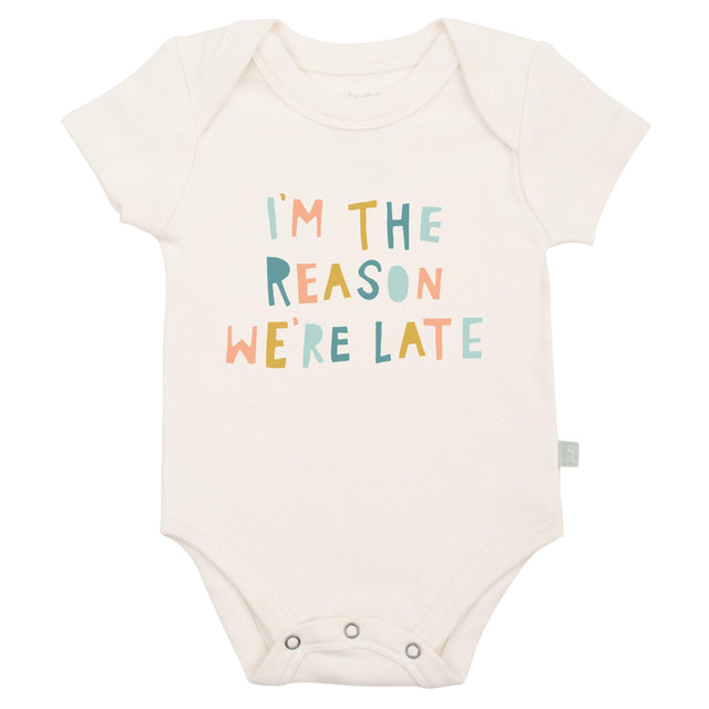 graphic bodysuit | reason we are late - HoneyBug 