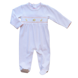 Pink Lemonade Smocked Footie