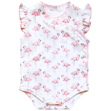 Pink Flamingo Onesie with Bows