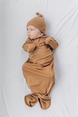 Mustard Bamboo Knot Gown - HoneyBug 