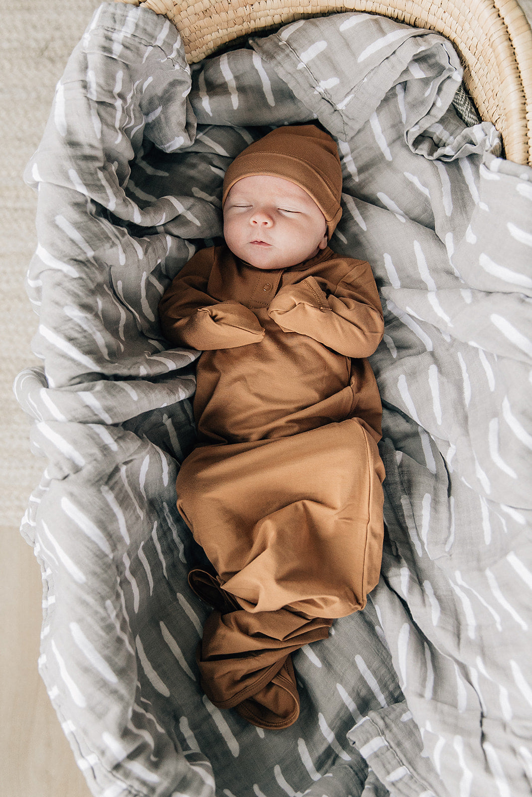 Mustard Bamboo Knot Gown - HoneyBug 