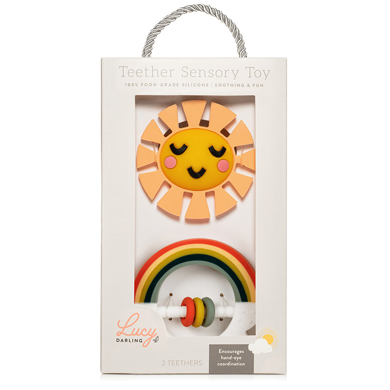 Little Rainbow Baby Teether Toy Set - HoneyBug 