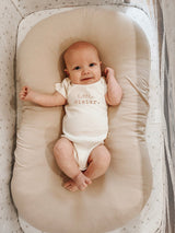 Little Sister Clay Organic Cotton Short Sleeve Baby Bodysuit - HoneyBug 