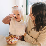Cotton Muslin Classic Bib 3 Pack - Georgia Peach - HoneyBug 