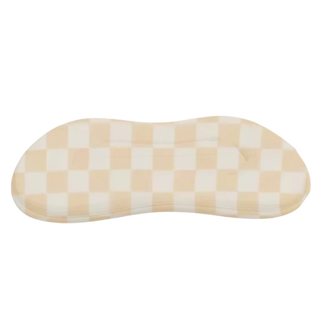 Beige White Checkered New Lounger Curve Cover