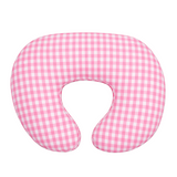 Pink Gingham Nursing Pillow Cover