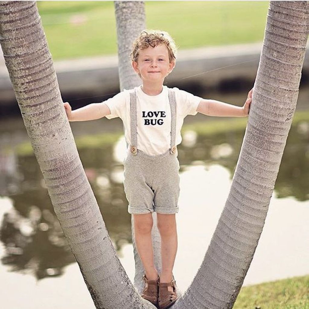 Love Bug Organic Kids Graphic T-Shirt Short Sleeve - HoneyBug 