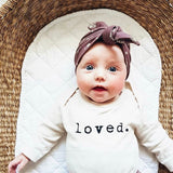 Loved. Organic Cotton Baby Bodysuit Long Sleeve - HoneyBug 