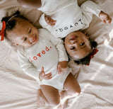 Loved. Organic Cotton Baby Bodysuit Long Sleeve - HoneyBug 