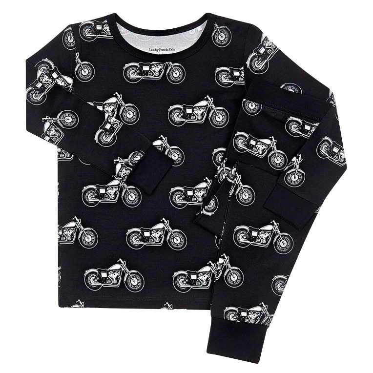 Bamboo Two Piece Set | Born to Ride Black