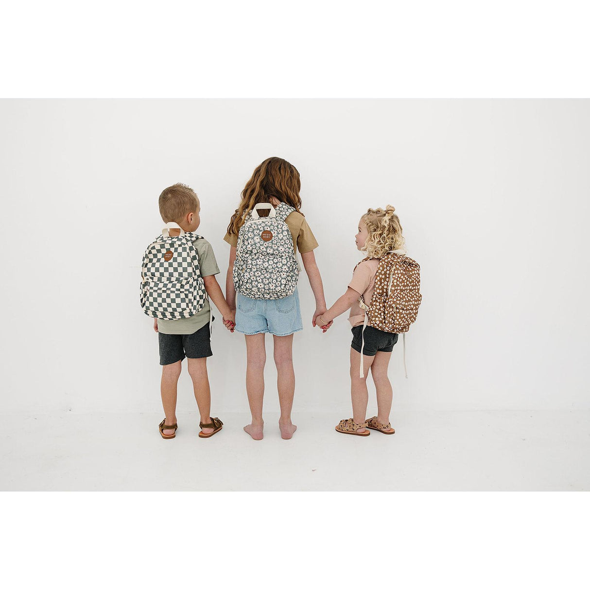 Green Checkered Mini Backpack - HoneyBug 