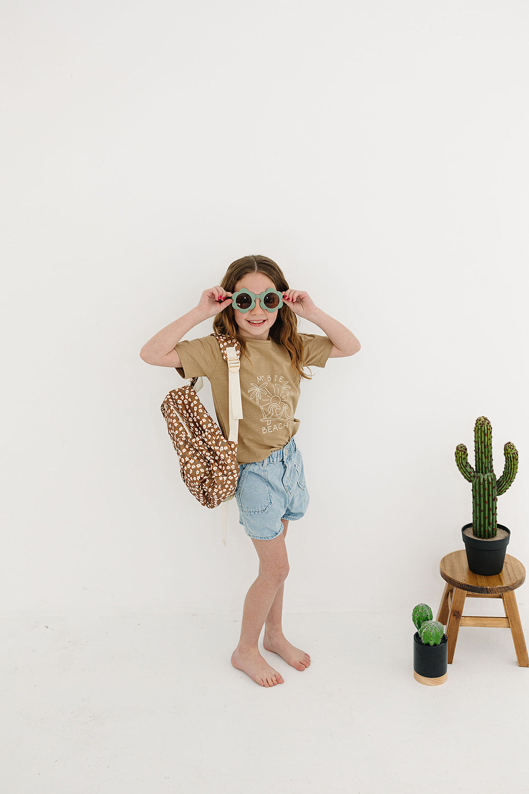 Mustard Floral Mini Backpack - HoneyBug 