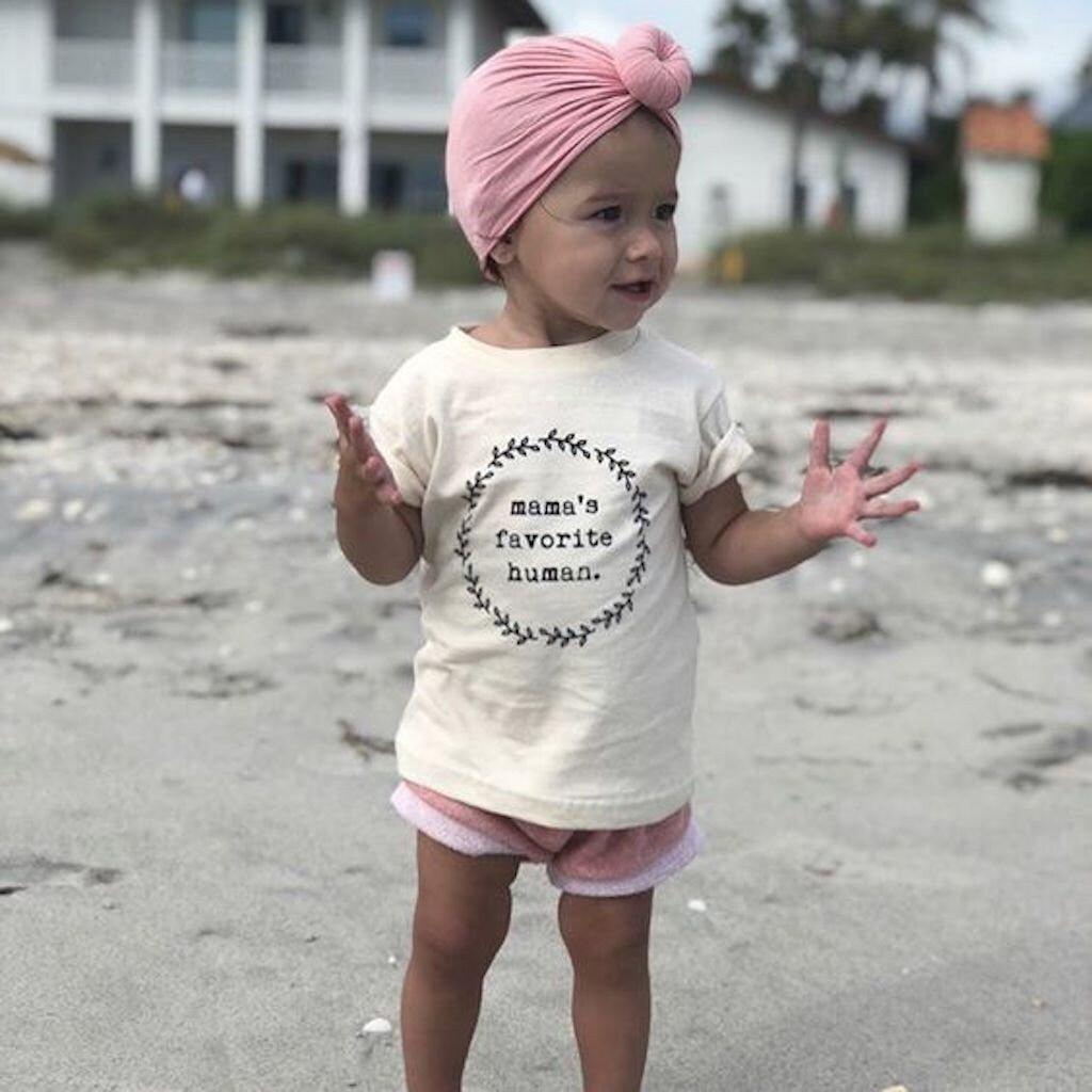 Mamas Favorite Human Organic Cotton Kids Tee Short Sleeve - HoneyBug 
