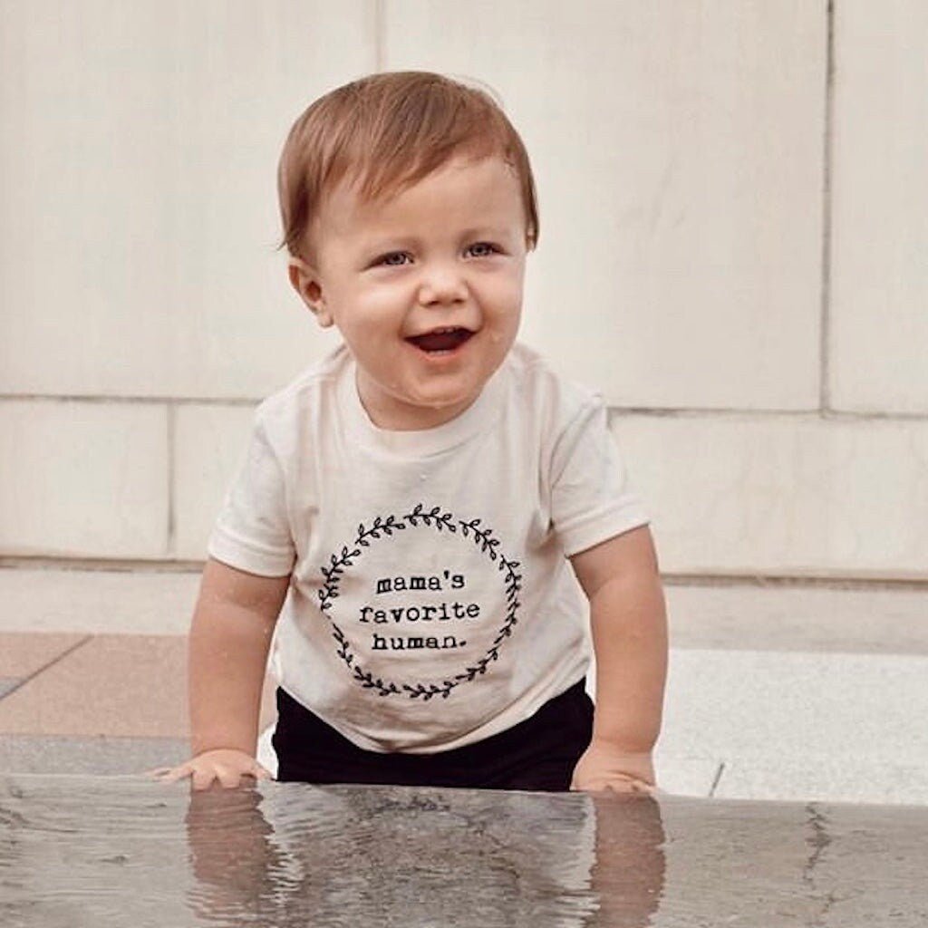 Mamas Favorite Human Organic Cotton Kids Tee Short Sleeve - HoneyBug 