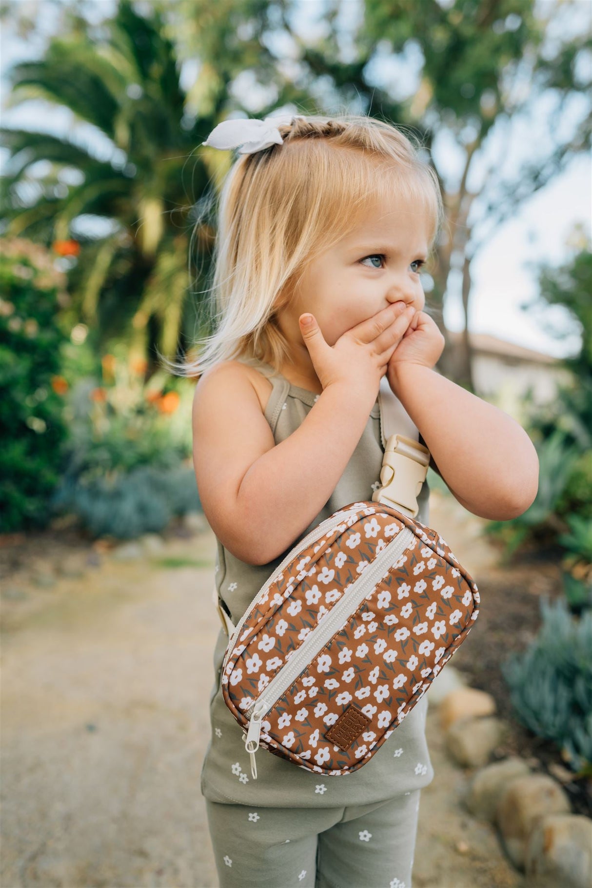 Mustard Floral Mini Fanny Pack - HoneyBug 